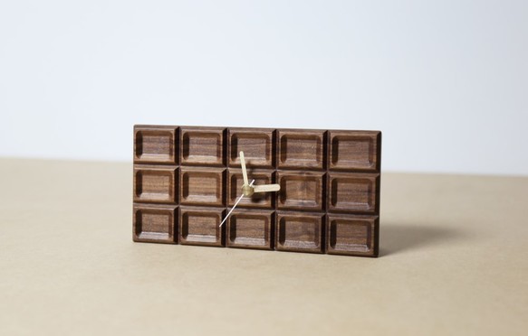 木製『もしもクロック／チョコレート』　ミルクチョコorホワイトチョコ あなたはどっち派？