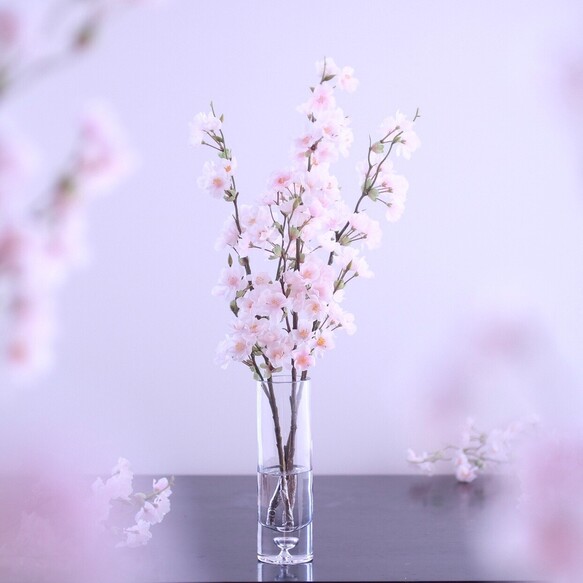 （水換え不要）春爛漫♪八重桜　切り枝インテリア【桜の花瓶挿し】