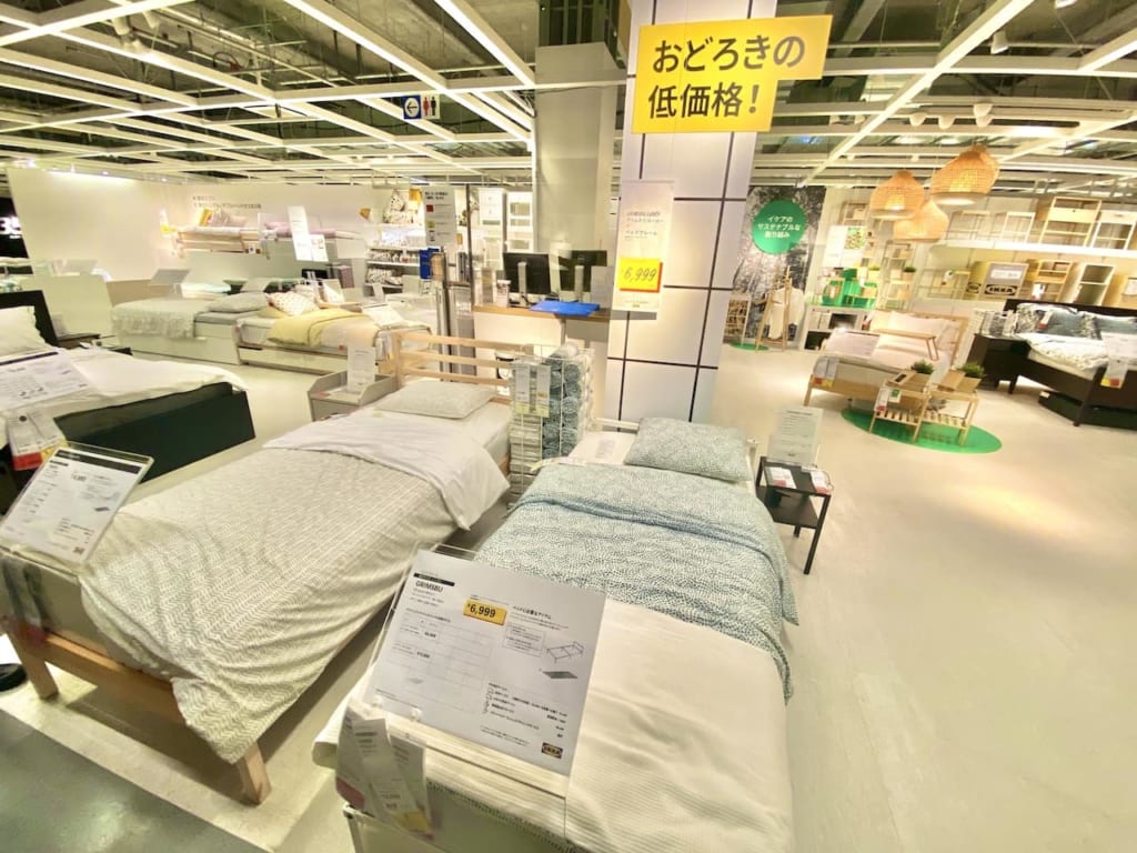 IKEA ウトーケル ベッドフレーム&マットレス 2台セット - ベッド 