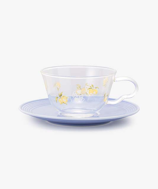 【Afternoon Tea】レモン耐熱ガラスカップ&ソーサー/パラレル