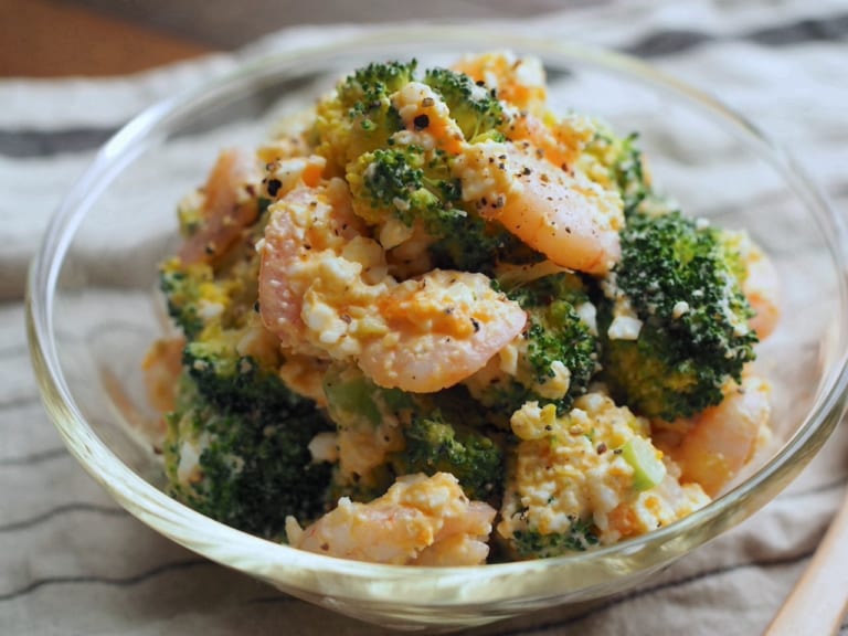 エビ手長海老とブロッコリーのオルゾ添え レシピ