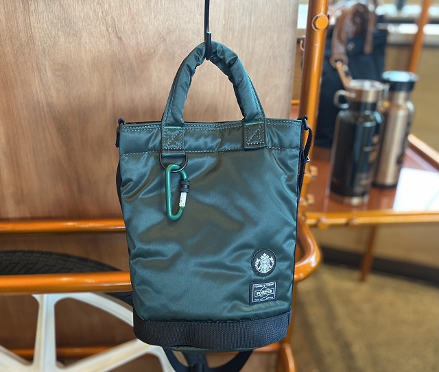 シルバー金具 PORTER STARBUCKS コーヒービーンシェイプ バッグ L