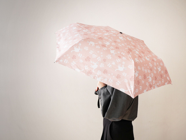 ねこまみれ　晴雨兼用折りたたみ傘