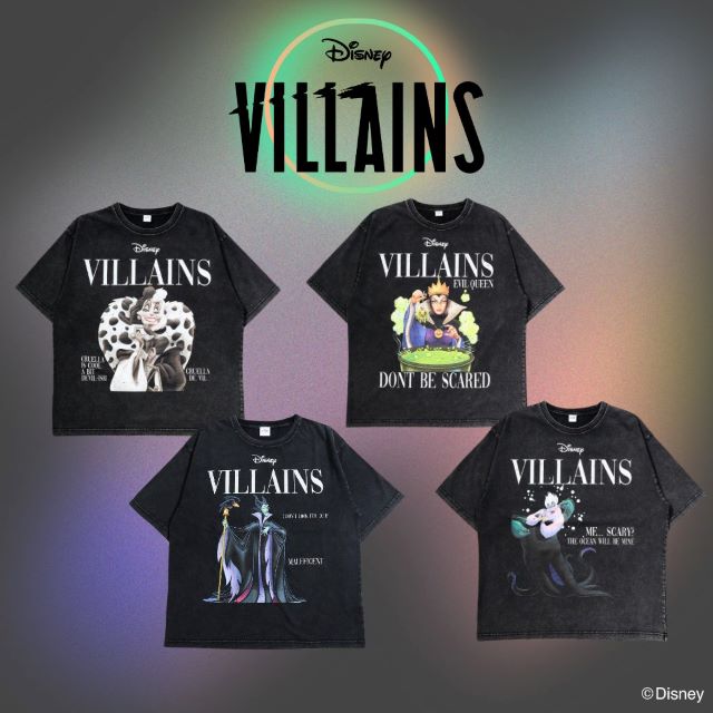 【Disney】ヴィランズ　マガジンTシャツ　4種