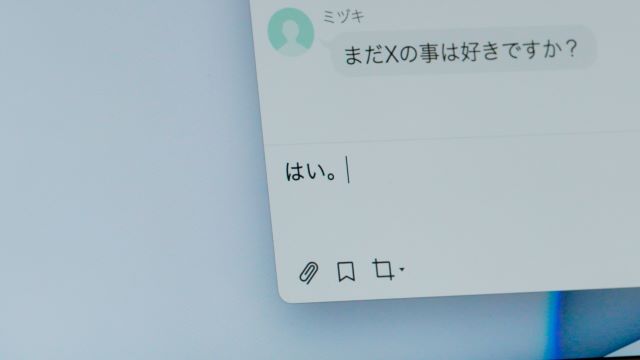 「まだＸのことは好きですか？」という問いに「はい」と答えたエリカさん