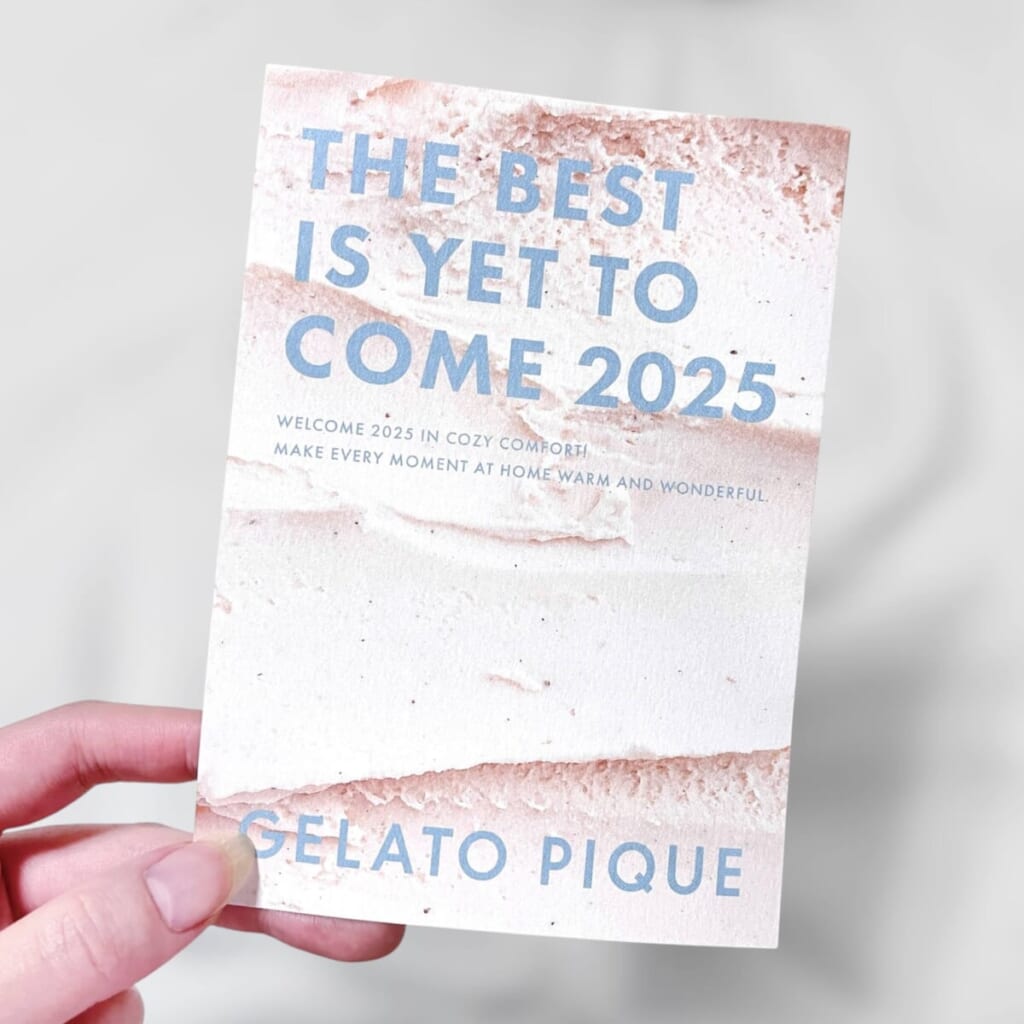 「gelato pique（ジェラートピケ）」2025年福袋「GELATO PIQUE HAPPY BOX 2025＜A＞」特典のスペシャルメッセージカード