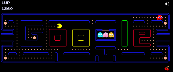 Google　ミニゲーム　無料　パックマン　PAC-MAN　遊び方