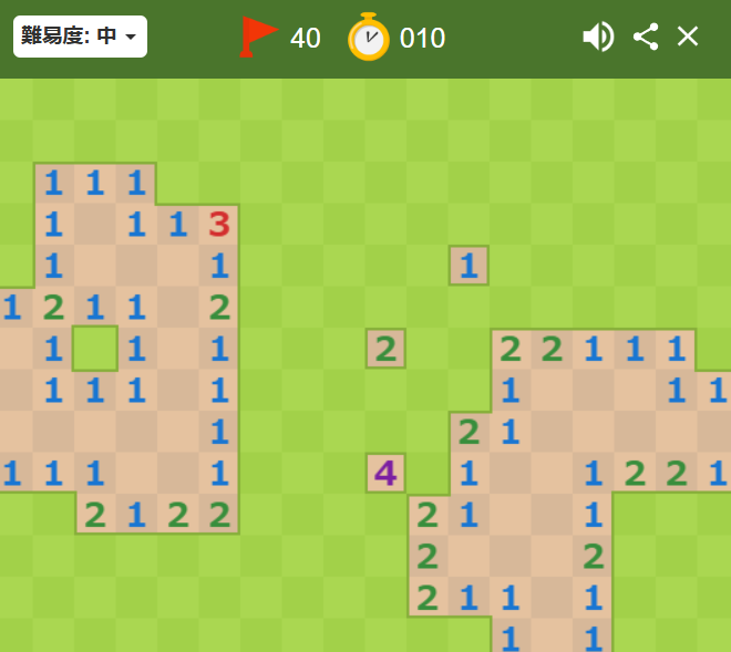 Google　ミニゲーム　無料　マインスイーパ　Minesweeper　遊び方