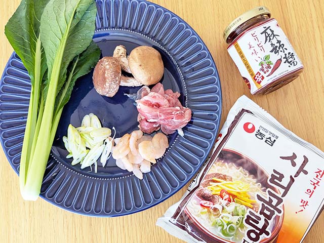 麻辣醤×インスタントラーメンで「楊國福」のマーラータンを再現するための材料