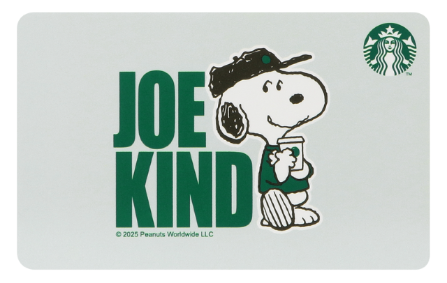 スターバックス カード PEANUTS JOE KIND SNOOPY 25