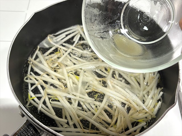 レモン果汁 もやし ゆでる
