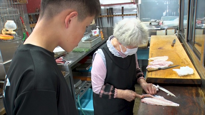 三重県尾鷲市の中学生、内山雄介さん。