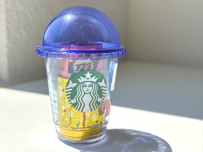 スターバックスミニカップギフトチェック　銀テープ