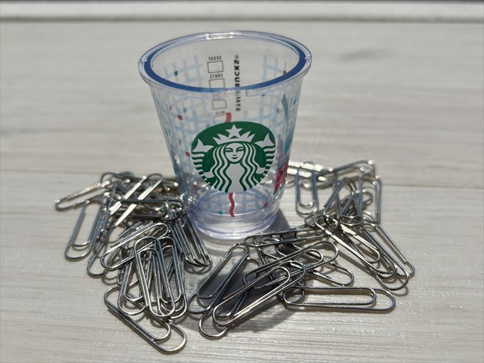 スターバックスミニカップギフトチェック　クリップ