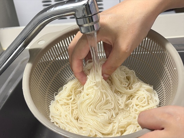 そうめん 冷水 しめる