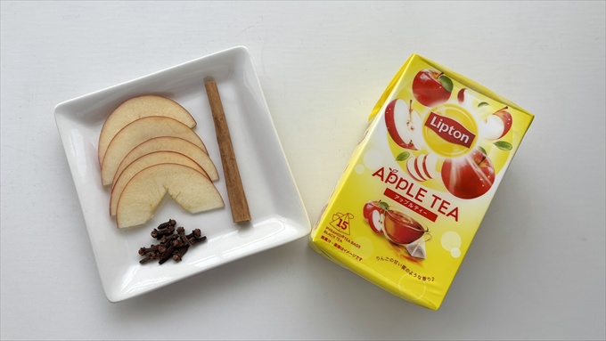 「アップルシナモンティー」材料