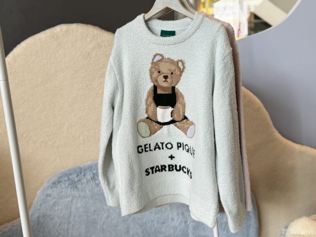 「gelato pique パウダーベアジャガードプルオーバー ミントグリーン」10,500円