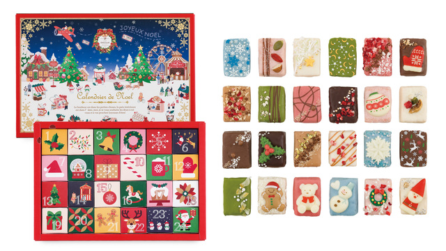 クリスマスカレンダー　キューブラスク24個入／Calendrier de Noel