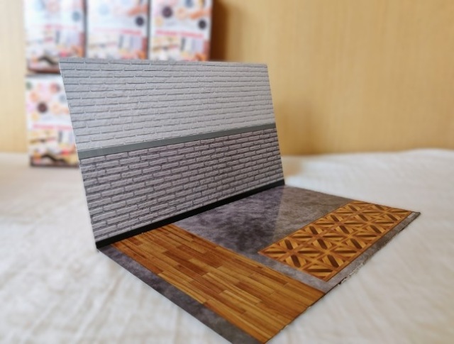 株式会社リーメント・ぷちサンプルシリーズ「まぁるいしあわせ ミスタードーナツ」背景ジオラマ(完成)