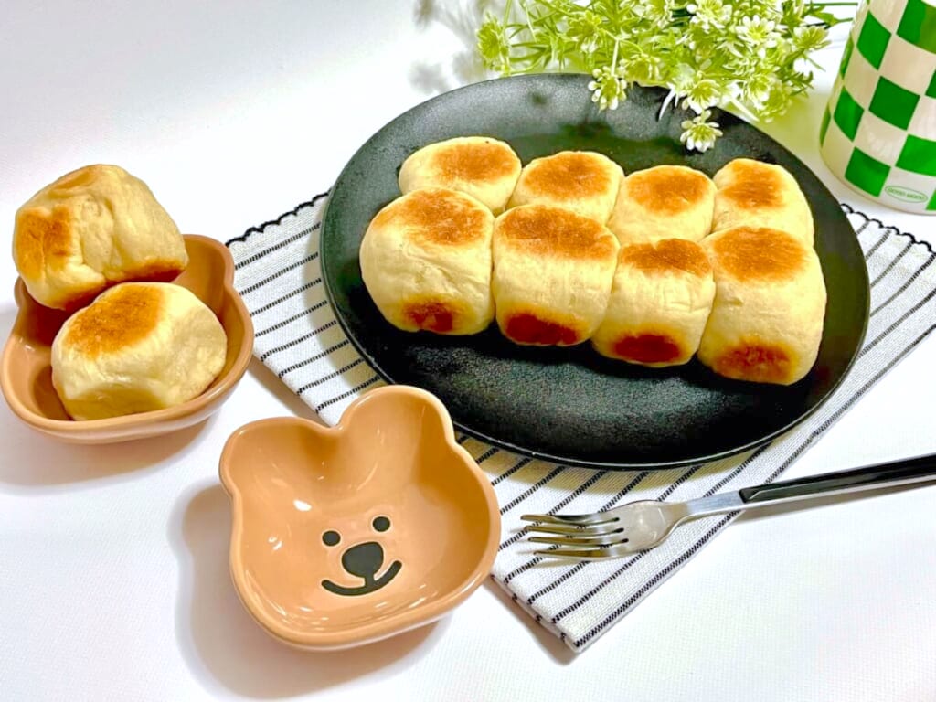 ちぎりパン　卵焼き器　レシピ　簡単　卵なし　塩なし