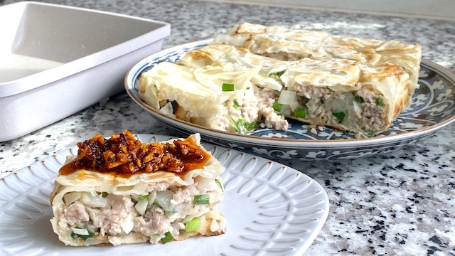 卵焼き器レシピ特集 餃子 皮を並べたところ 包まない 断面