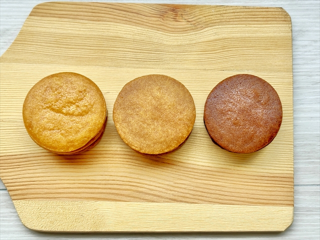 左から「山ぶどう」「プレーン」「ショコラ」２