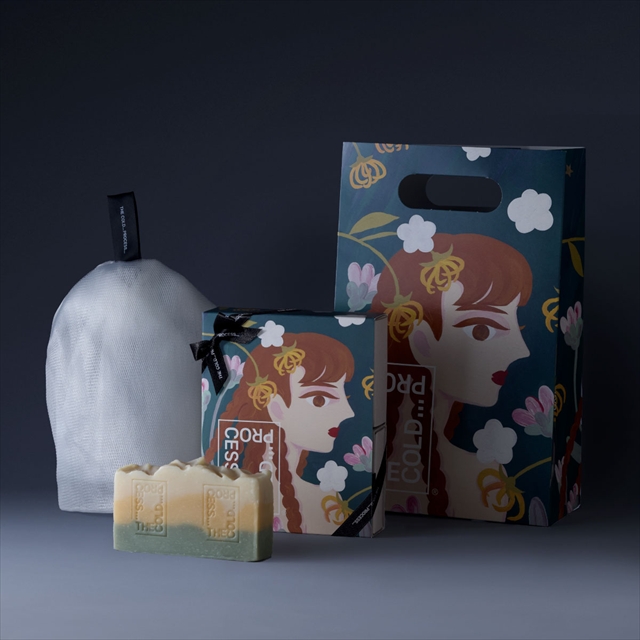 ウィンターギフト【ソープバー＋6層泡立てネット(ポケット付)】