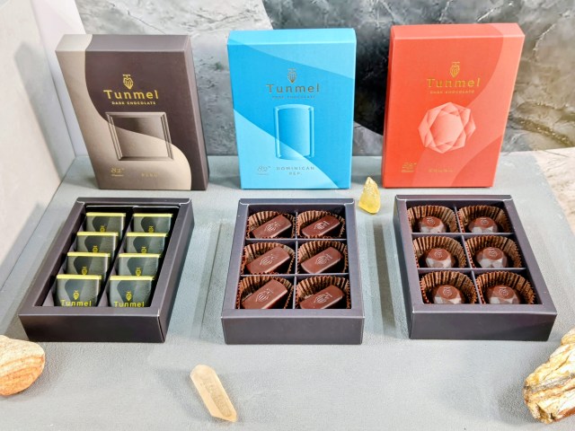 江崎グリコ「Tunmel」・カカオセレクション新作発表会でのディスプレイ