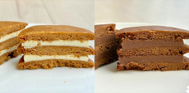左からプレーン／ショコラ（断面）