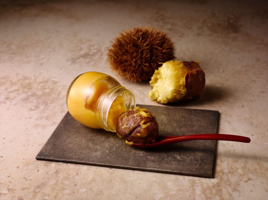 まるごと丹波栗入り蜜芋プリン