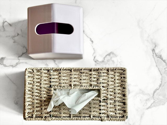 通常のティッシュケースの約半分！