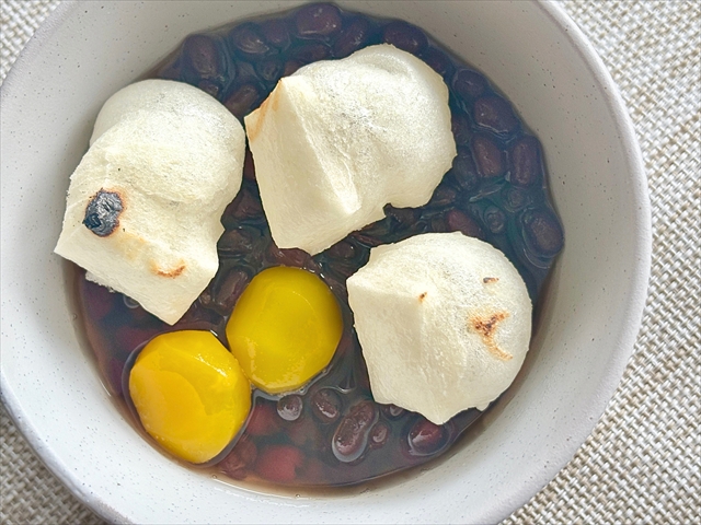 カンロ飴ぜんざい完成