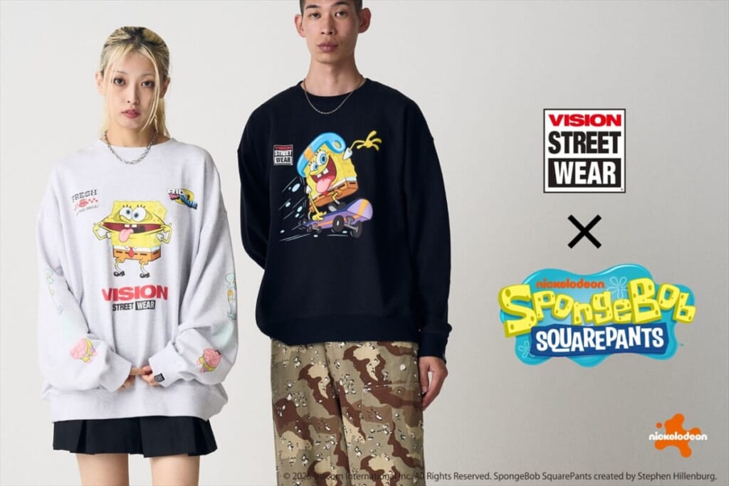 「VISION STREET WEAR(ビジョン ストリート ウェア)」と「スポンジ・ボブ」のコラボ新作アイテム