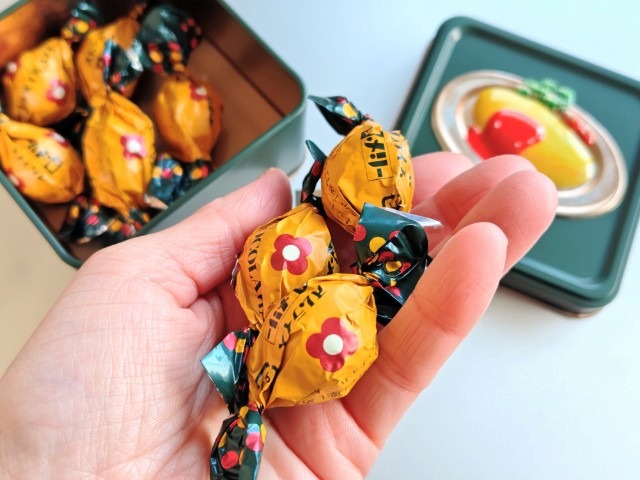 メリーチョコレート・（2026年バレンタイン）はじけるキャンディチョコレート。「オムライス缶」3