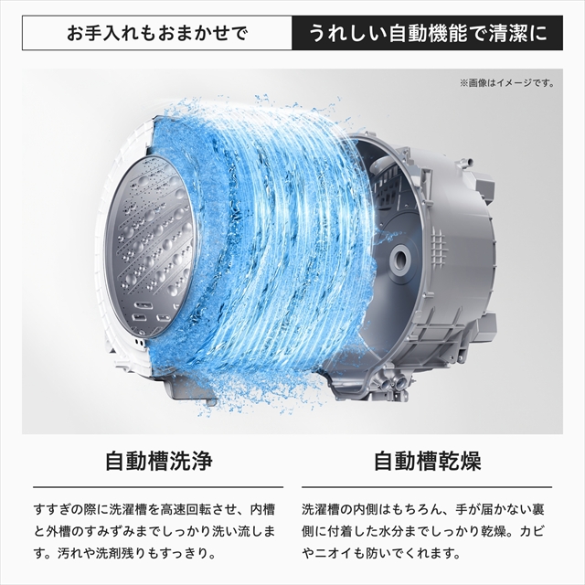 うれしい自動機能で清潔に
