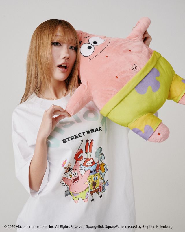 【スポンジ・ボブコラボ】Character Tee / キャラクターグラフィックTシャツ 後ろ