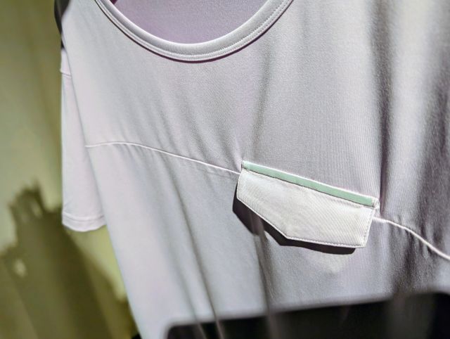 スタイルカバー ロングTシャツ　ラベンダー　反射材つきポケットアップ