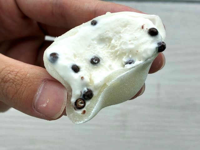 雪見だいふく チョコサクサクの断面