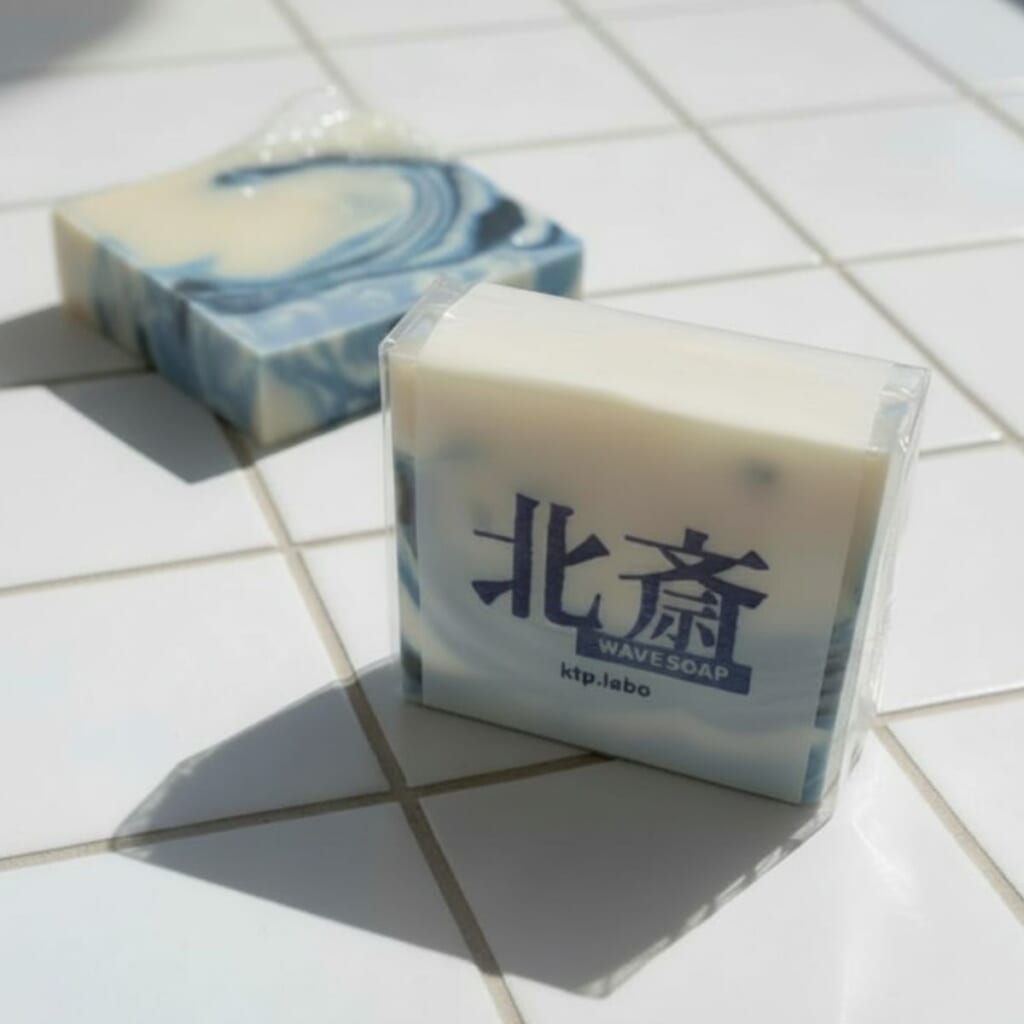 葛飾北斎「神奈川沖浪裏」北斎石鹸　発売　ギフト