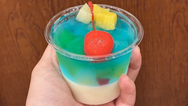 丸亀うどんプリン　ブルーハワイ