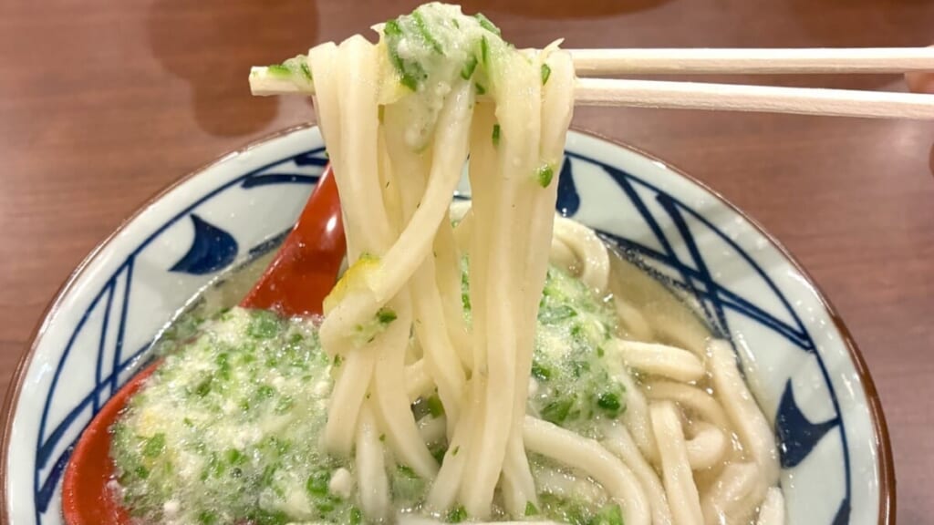 冷たーいねばとろ旨塩うどん　麺