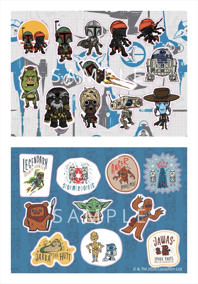 STAR WARS THE MANDALORIAN AND GROGU Postcard AND Sticker Book3